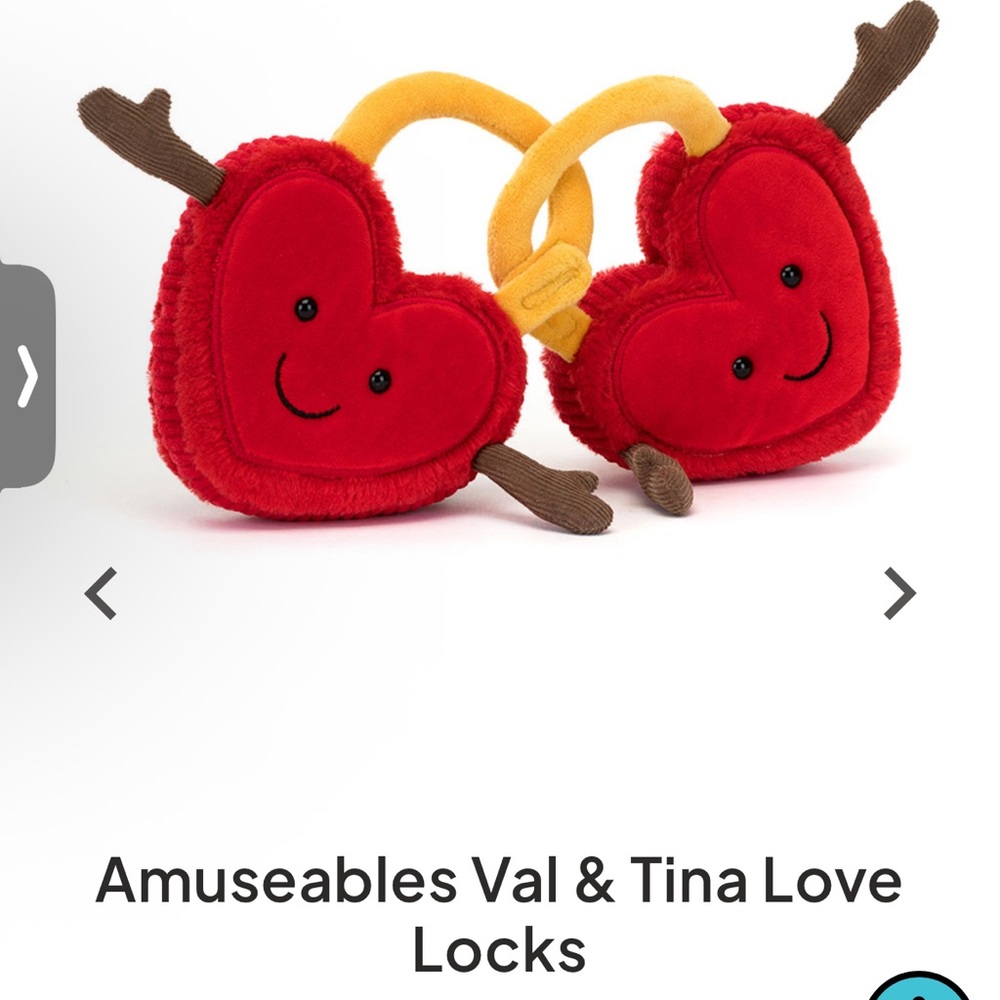 JELLYCAT AMUSEABLES VAL & TINA LOVE LOCKS!